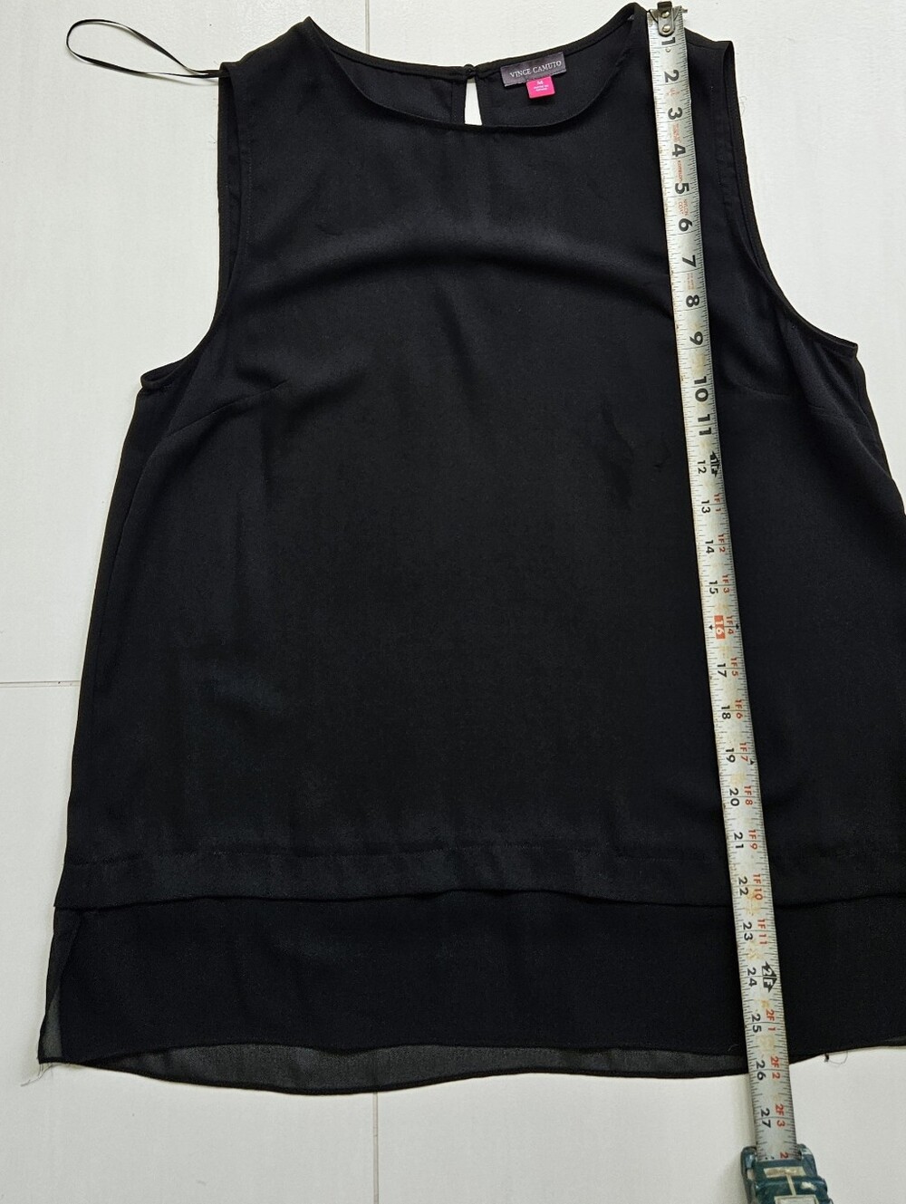 Vince Camuto Black Crewneck Blouse